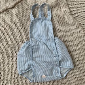 Vintage pinstripe blue romper